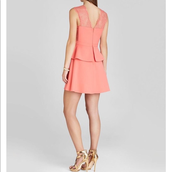 Bcbgmaxazria Leann Lace-Applique V-Neck Dress - Picture 3 of 7